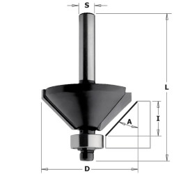 Frēzes asmens ar gultni S=8mm, D=35mm, CMT