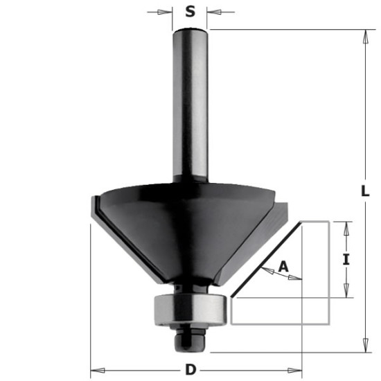 Frēzes asmens ar gultni S=8mm, D=35mm, CMT