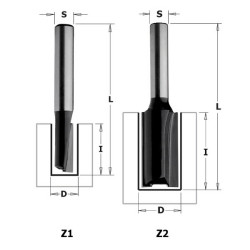 Frēzes asmens S=8mm, D=8mm, CMT