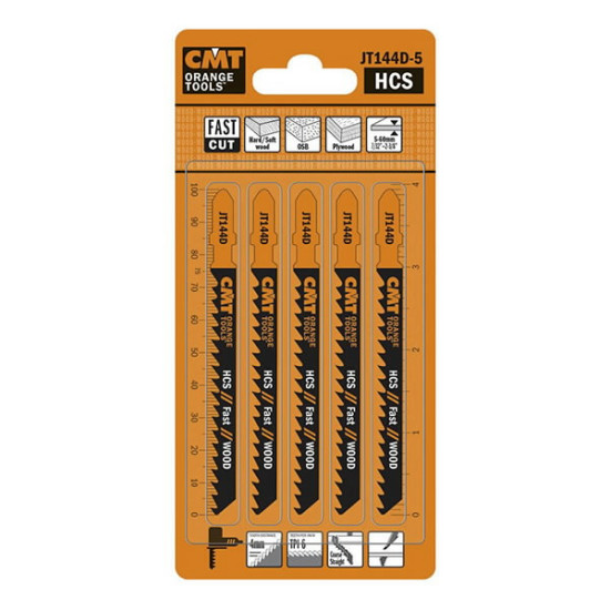 Figūrzāģa asmens kokam HCS, 5 gab. 75x4mm Z6TPI, CMT