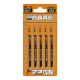 Figūrzāģa asmens kokam HCS, 5 gab. 75x4mm Z6TPI, CMT