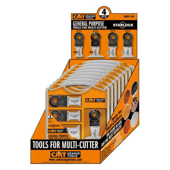 Multiinstrumenta asmeņu komplekts kokam 4 gab. STARLOCK, CMT