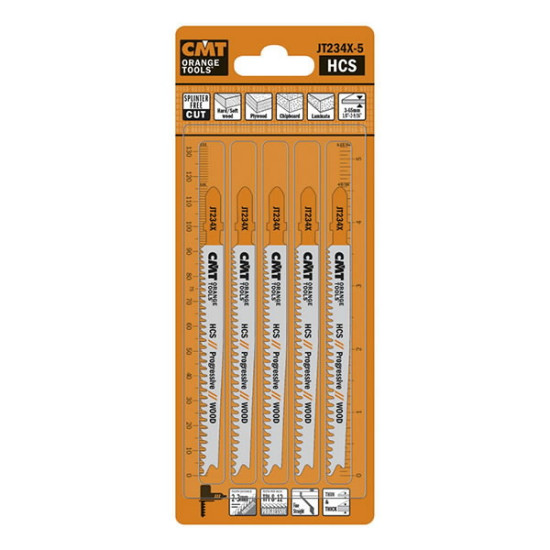 Figūrzāģa asmens kokam, 5 gab. 90x2-3mm Z8-12TPI, CMT