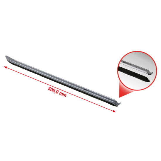 Svira 500 mm riepām, ar plastmasas pārklājumu, KS Tools