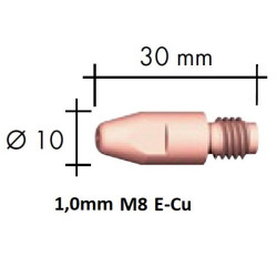Kontaktdīze E-Cu M8x30x10 - 1,0mm, Binzel