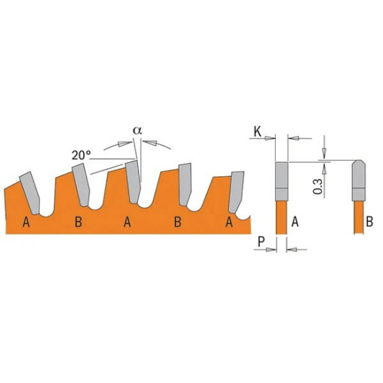 Zāģripa alumīnijam HM 216x2,2/30mm Z64 a-6° ßTCG, CMT