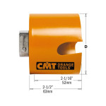 Caurumzāģis kokam/plastmasai HW H=52 D=40 RH, CMT