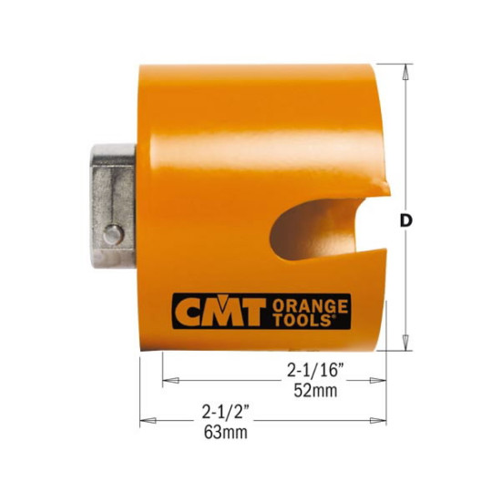 Caurumzāģis kokam/plastmasai HW H=52 D=40 RH, CMT