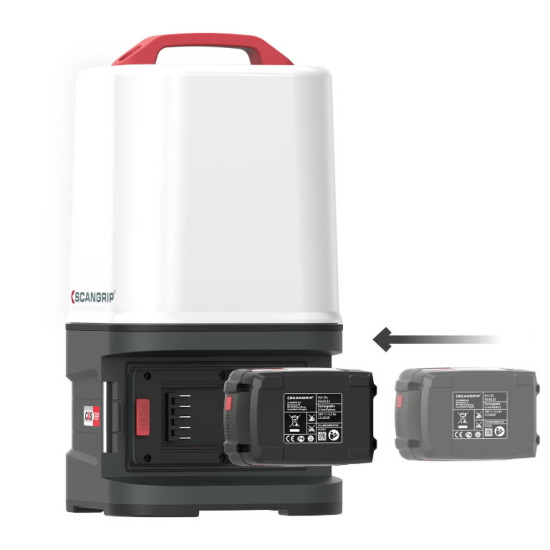 Akumulatora darba lampa AREA10, IP65, BT, 10000, karkass CAS, Scangrip