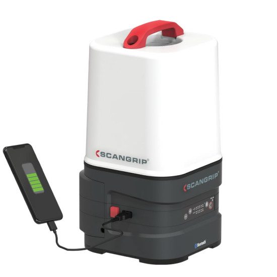 Akumulatora darba lampa AREA10, IP65, BT, 10000, karkass CAS, Scangrip