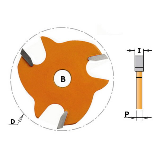 Frēzes asmens Z3 TCT F=8 D=47.6X3, CMT