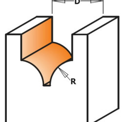 Frēzes asmens HM S=8 D=10 R=5, CMT