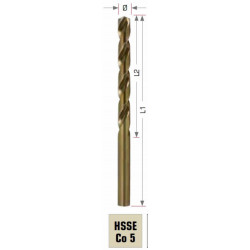 Metāla urbis DIN338 HSSE-Co5 Ø8,2mm 10gab., Exact