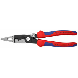 Elektroinstalāciju knaibles 200 mm, daudzkomponentu rokturis, Knipex