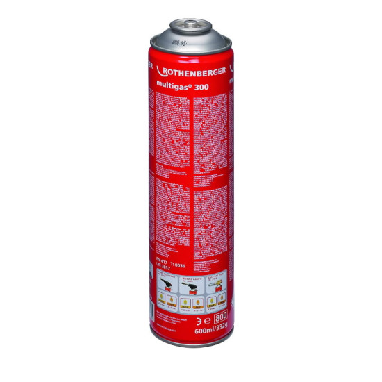 Multigas 300 gāzes balons 600 ml 1900°C, Rothenberger
