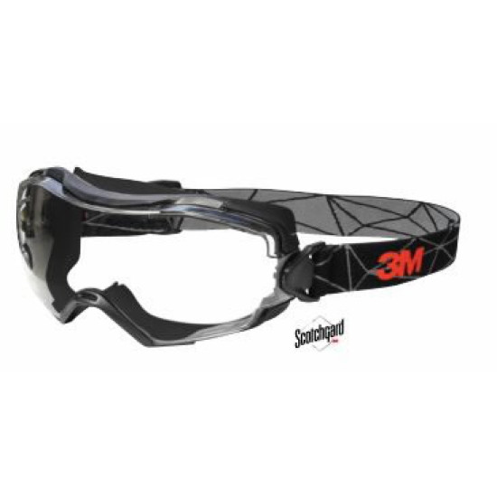 Aizsargbrilles 6000, melns apvalks, Scotchgard 600 6001M, 3M