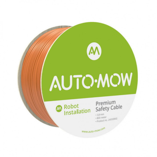 Perimetra stieple mauriņa robotam 3,8mm Premium, oranža 500m, Auto-Mow