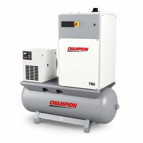 Skrūves kompresors 6kW FM6/CT/270 ar iebūvētu g. žāvētāju, Champion