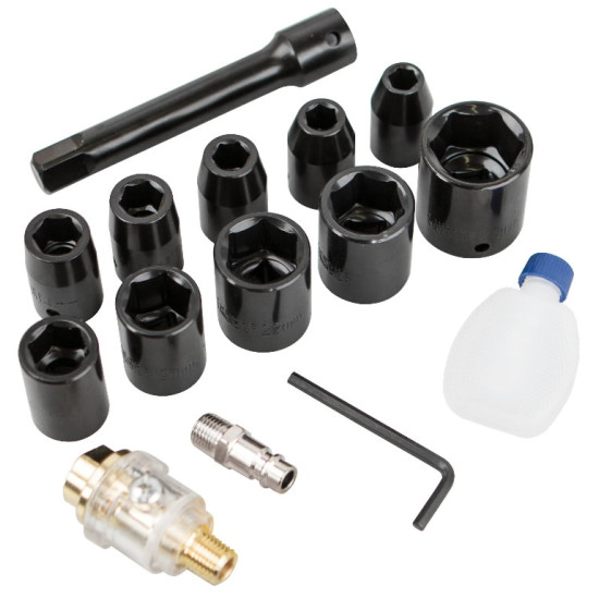 Pneimatiskās triecienatslēgas komplekts 1/2", Scheppach