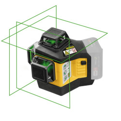 Lāzerlīmeņrādis LAX 600 G, 3x360° zaļās līnijas, karkass CAS, Stabila