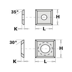 Rezerves nazis HWM 10,5x10,5x1,5mm Z4 35°, CMT
