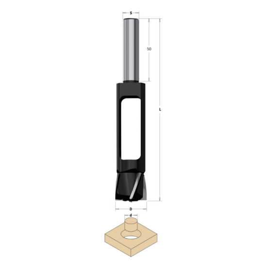 Frēzes asmens D=10X140 S=13X50 RH, CMT