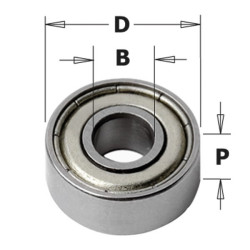 Gultnis B=4,76mm D=9,5mm P=3,2mm, CMT
