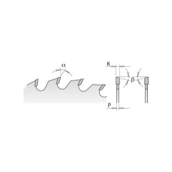 Zāģripa precīzam griezumam 350x3,5/2,5x30 Z84 a=10° b=15° AT 350x3,5/2,5x30 Z84 a=10° b=15° ATB, CMT