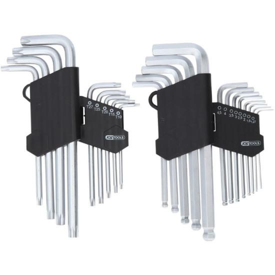 L-Hex and L-Torx wrench set, 22pcs 22 osa, KS Tools
