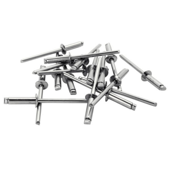Alumīnija kniedes Al 4,8x25mm 50gab.+urbis komplektā, Rapid