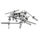 Nerūsējošā tērauda kniedes 3,2x8mm 50gab.+urbis komplektā, Rapid