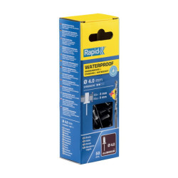 waterproof rivets 4,0x12mm 50gab.+urbis komplektā, Rapid