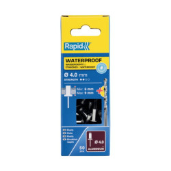 waterproof rivets 4,0x12mm 50gab.+urbis komplektā, Rapid