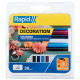 Glue sticks 7x94mm, 5 colors, 125g, Rapid