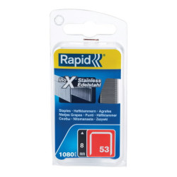 R:Staples 53/8mm SS 1.08M N.Blister, Rapid