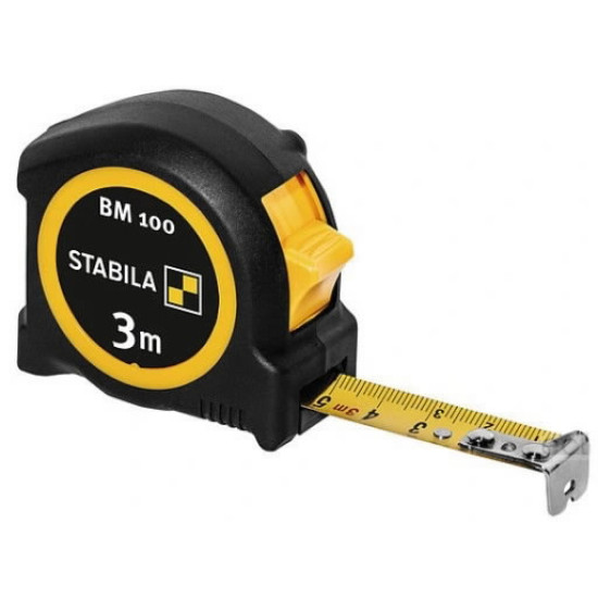 STABILA BM 100 pocket tape, metric scale 3m x 16 mm, Stabila