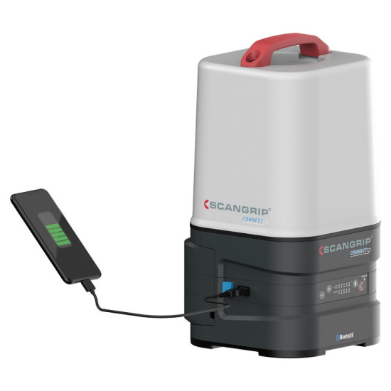 Akumulatora darba lampa AREA10 CONNECT, 10000 lm, karkass C CAS, Scangrip