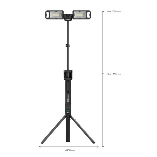 Akumulatora darba lampa TOWER 5 CONNECT, 5000 lm, karkass CA CAS, Scangrip