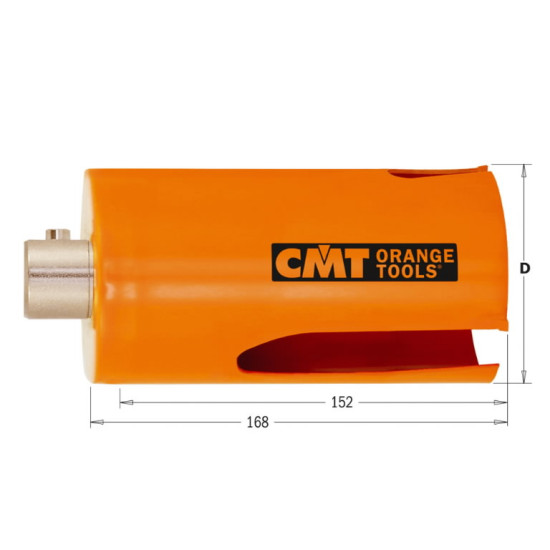 Kroņurbis kokam/plastmasai HW Z3 H=152 D=80 RH, CMT