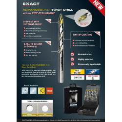 Metāla urbis AdvancedLine HSS TiAIN-TIP 10gab. 5,0mm, Exact