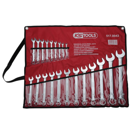 Kombinēto uzgriežņu atslēgu komplekts 6 - 32 mm, 21 gab., KS Tools