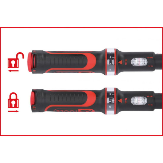 Momentatslēga ERGOTORQUE, 1/2´´, ar muciņām 20-200Nm, KS Tools