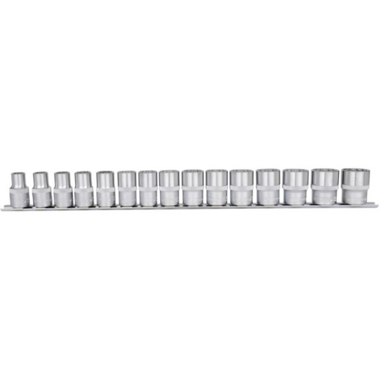 Muciņu komplekts 1/2" 12-kanšu 10-24mm 15pcs, KS Tools