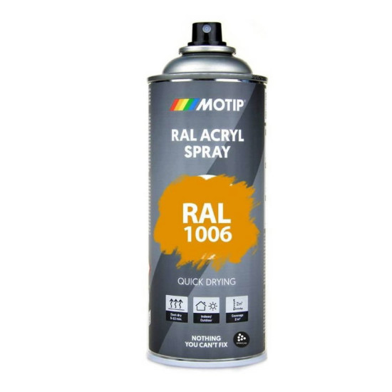 Aerosols RAL 1006 dzeltens ar spīdumu 400ml, Motip