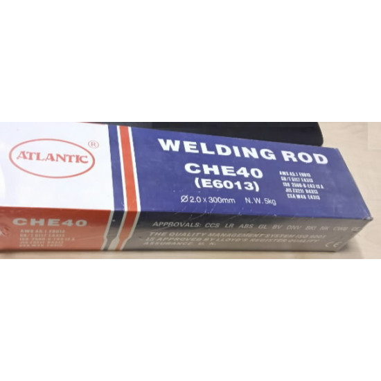 Metināšanas elektrodi Atlantic E6013 2,0x300mm 5,0kg, Premium1