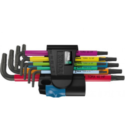 L-seškanšu komplekts 967 SL/9 TORX, 9 gab., Wera