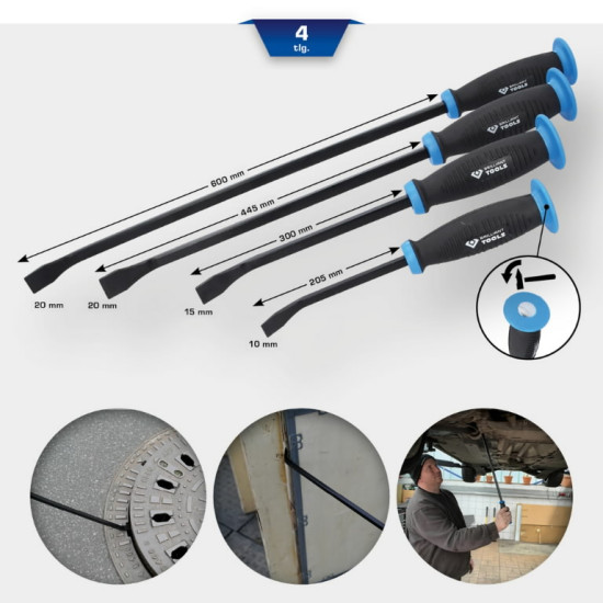Pry bar set, 4 pcs, KS Tools