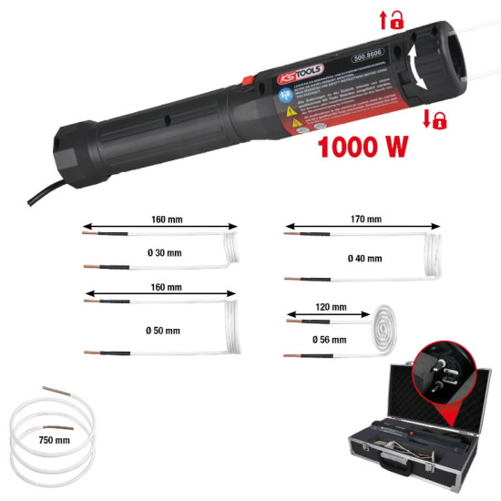 Induction heat gun set, 6 pcs, KS Tools
