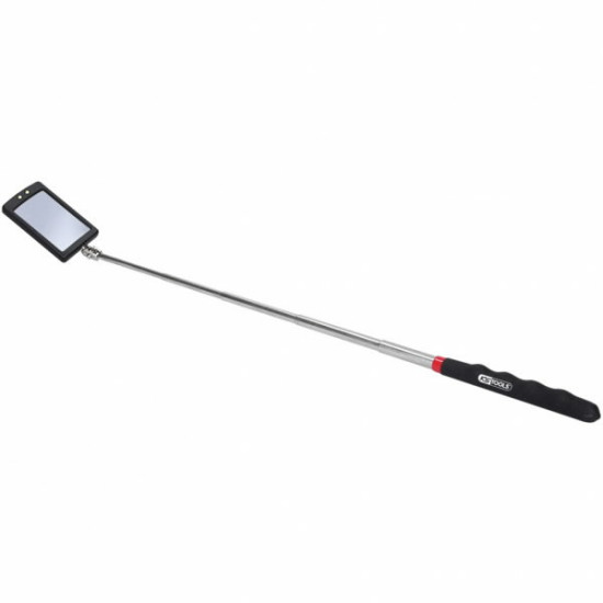 Teleskopisks spogulis ar LED gaismu 260-760mm, 50x80mm, KS Tools