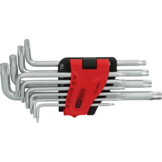 L-Torx komplekts, garš, T8-T50, 10 gab., KS Tools